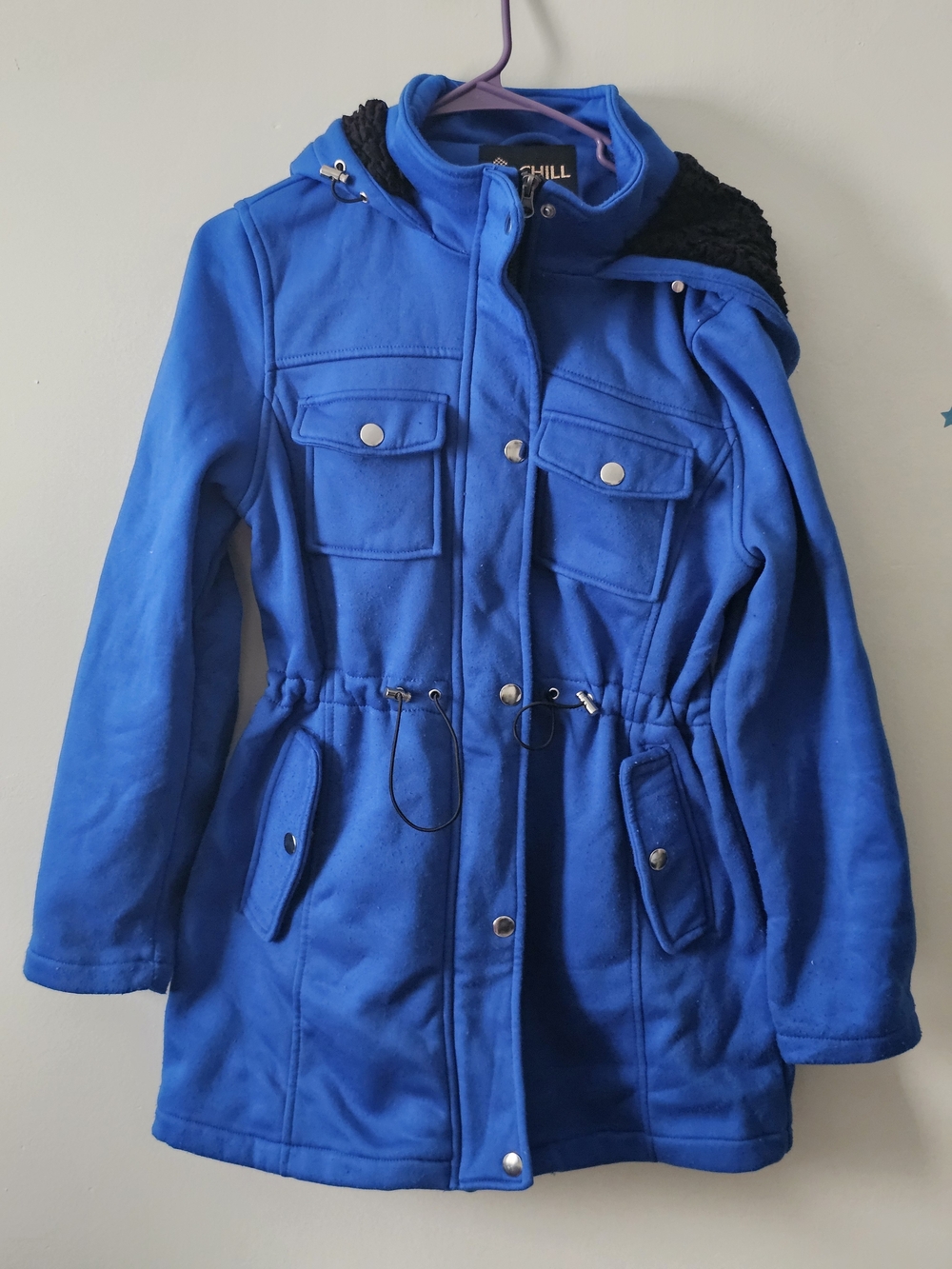 Big Chill Women's Electric Blue Hooded Utility Parka